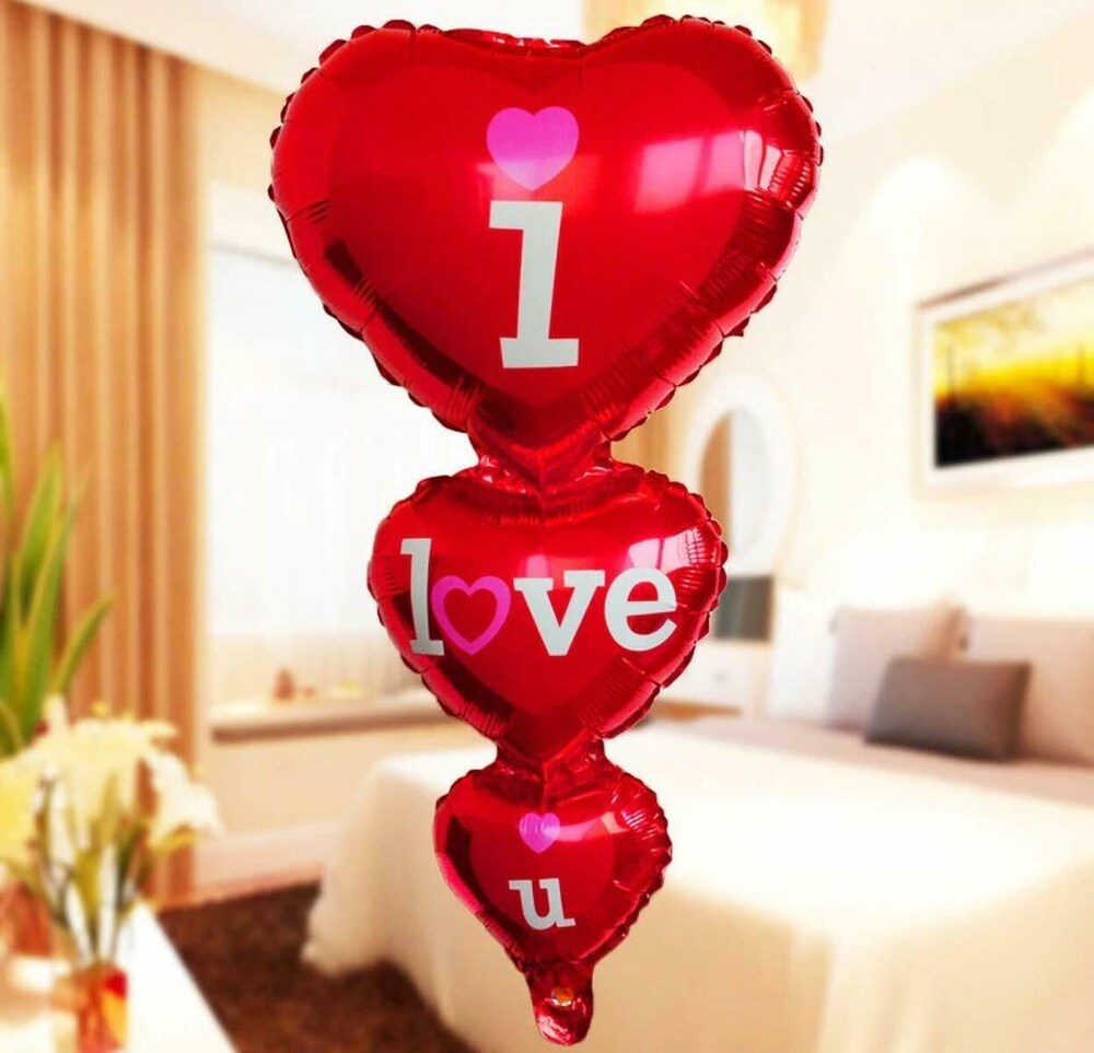 I Love You Red Foil Balloon Decoration